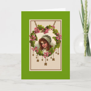 Carte Salutation vintage pour la Saint-Patrick