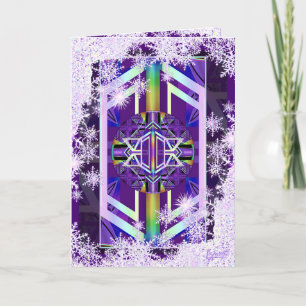 Carte Salutation violette w3