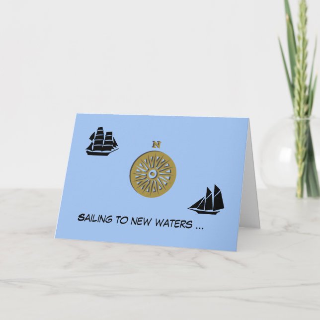 Carte - Salutation - Voiture vers de nouvelles eau (Devant)