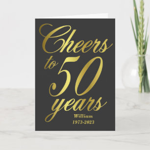 Carte Salutations à 50 ans 50e anniversaire