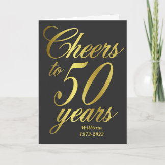 Carte Salutations à 50 ans 50e anniversaire