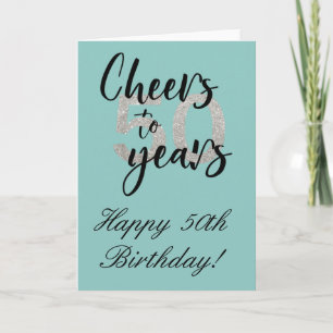 Carte Salutations à 50 ans Joyeux Anniversaire 50ème