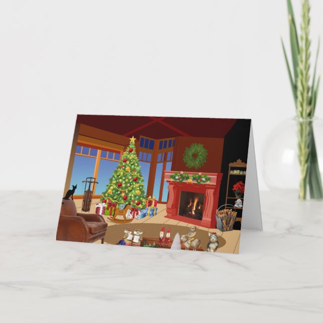 Carte Salutations avant Noël agressives passives (Devant)
