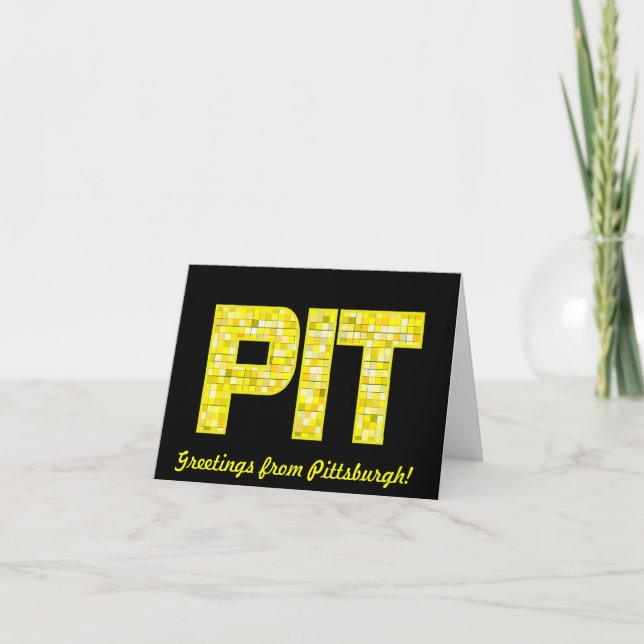 Carte Salutations carrelées de Pittsburgh ! (Devant)