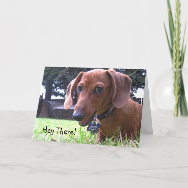 Carte Salutations Dachshund (Devant)