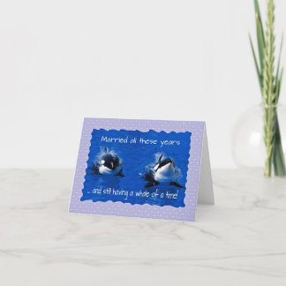 Carte Salutations d'anniversaire, avoir une baleine d'un
