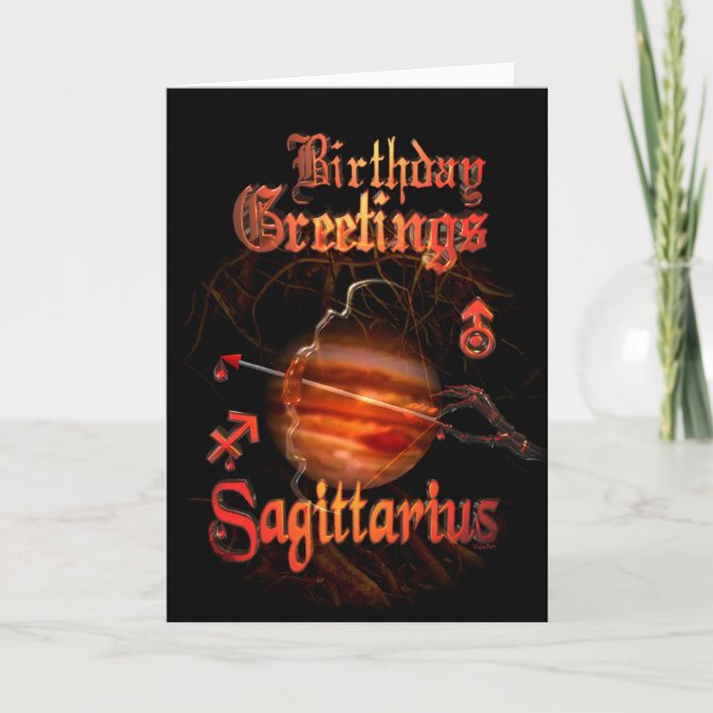 Carte Salutations d'anniversaire de zodiaque de (Devant)