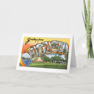 Carte Salutations d'Augusta, Géorgie