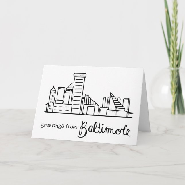 Carte Salutations de Baltimore - Art original (Devant)