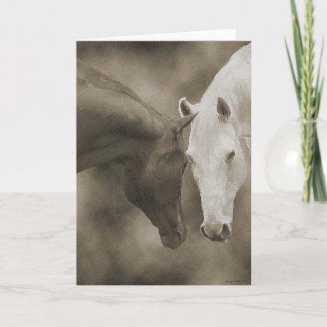 Carte Salutations de cheval (Devant)