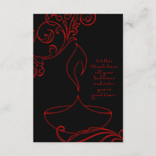 Carte salutations de diwali (lumière élégante)
