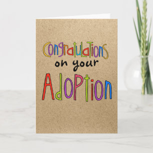 Carte Salutations de félicitations d'adoption