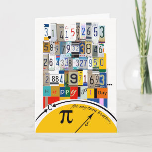 Carte Salutations de la journée Pi pour les Plaques de l