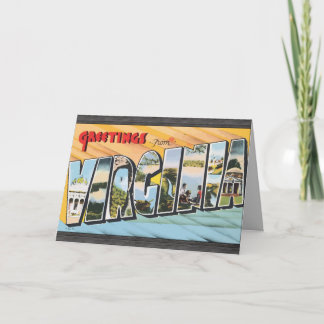 Carte Salutations de la Virginie, cru