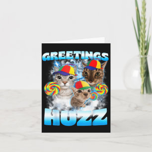 Carte Salutations de Mème de Chat Huzz Drôle Amoureux de