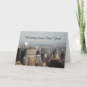 Carte Salutations de New York, New York
