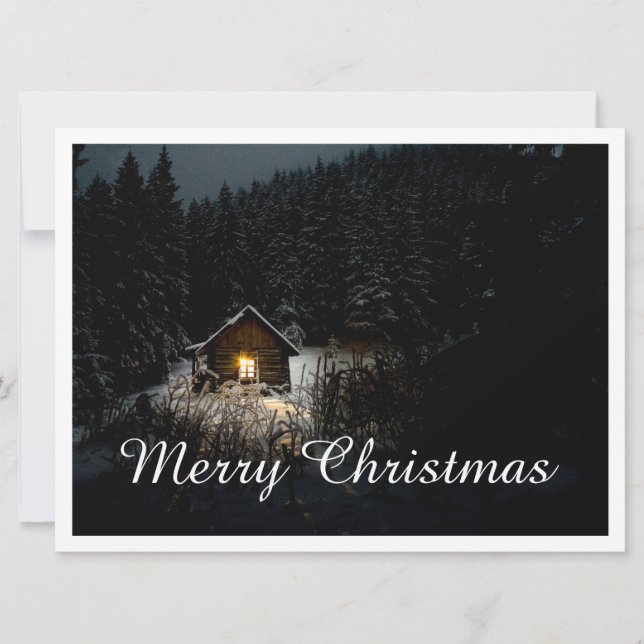 Carte Salutations de Noël avec Witch House (Devant)
