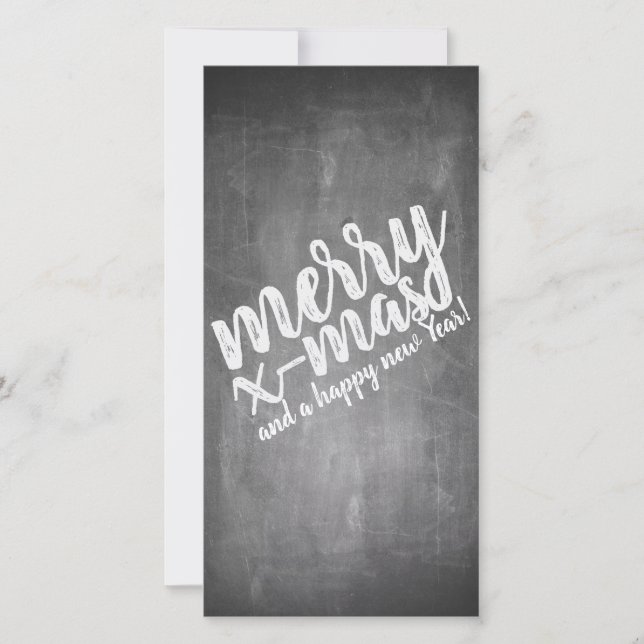 Carte Salutations de Noël sur le tableau de la Marche (Devant)