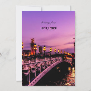 Carte Salutations de Paris, France