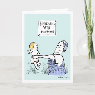 Carte Salutations de PlainFolk de bébé de Beethoven