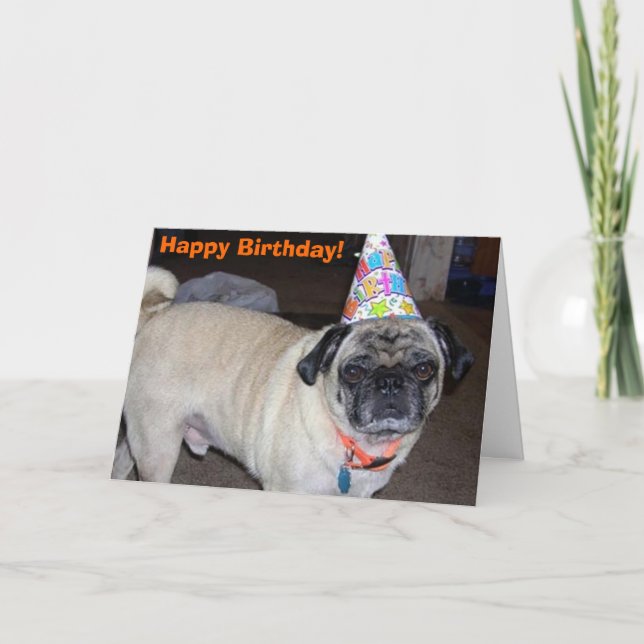 Carte Salutations de Puggy : Anniversaire (Devant)