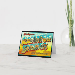 Carte Salutations de Radiator Springs Arizona