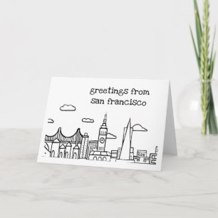 Carte Salutations de San Francisco - Art original