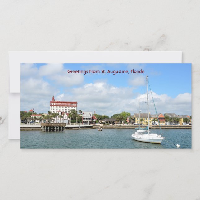 Carte Salutations de St Augustine, Floride (Devant)
