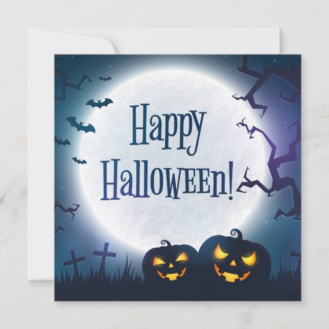 Carte Salutations d'Halloween (Devant)