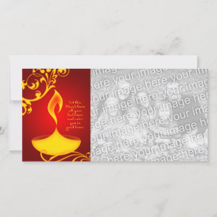 Carte salutations diwali : lumière élégante