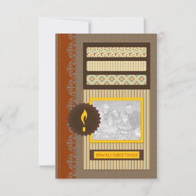 Carte salutations diwali (scrapbook) (Devant)