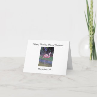 Carte Salutations flamant