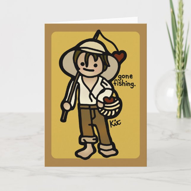 Carte salutations guppy. (Devant)