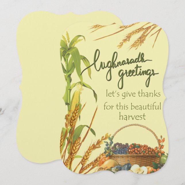 Carte Salutations Lughnasadh (Devant / Derrière)