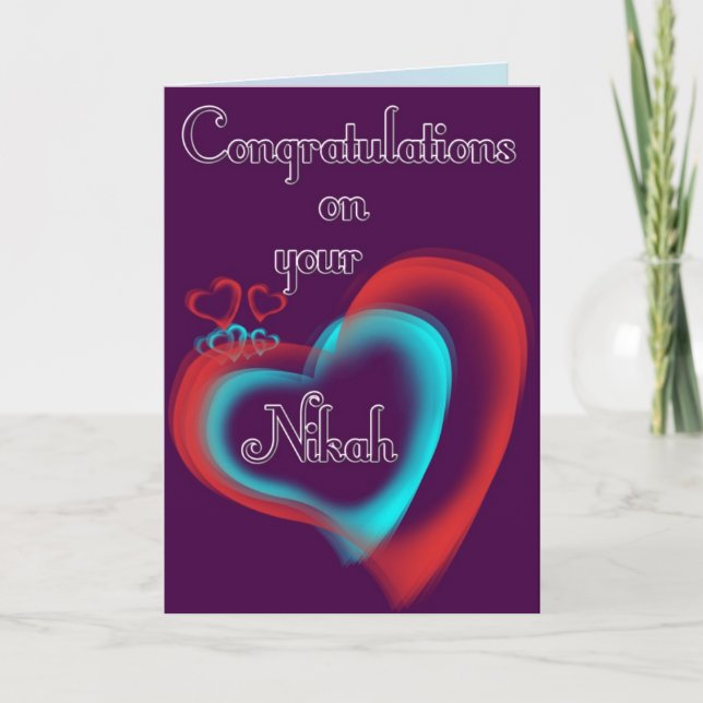 Carte Salutations Nikah (Devant)
