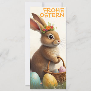 Carte Salutations printanières du lapin de Pâques