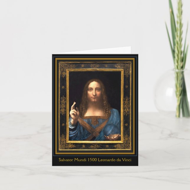 Carte Salvator Mundi 1500 Leonardo da Vinci (Devant)
