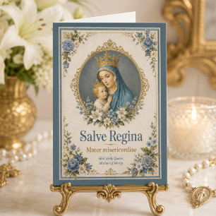Carte Salve Regina de la Dévotion Florale de Marie
