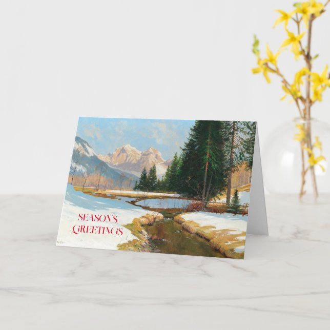 Carte Salzburger Alpes-View, hiver (Fleur jaune)