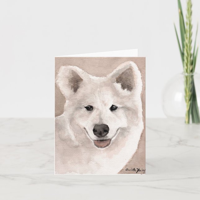 Carte Samoyed Dog Art Note (Devant)