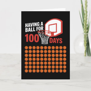 Carte S'AMUSER PENDANT 100 JOURS Amateur de basketball