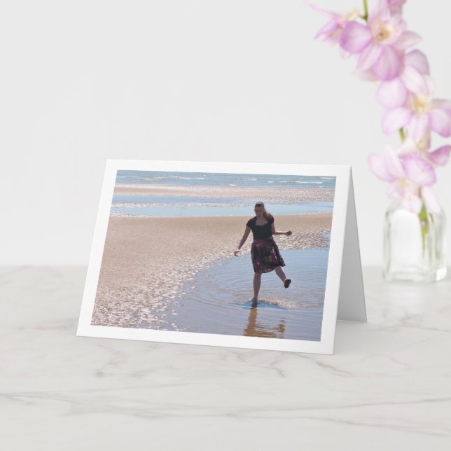 Carte S'amuser sur la plage (Orchidée)