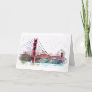 Carte San Francisco, CA - Golden Gate Bridge Card