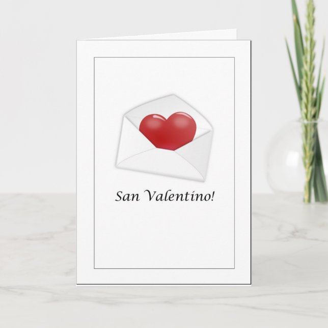 Carte San Valentino - Heureuse Sainte-Valentin italien (Devant)