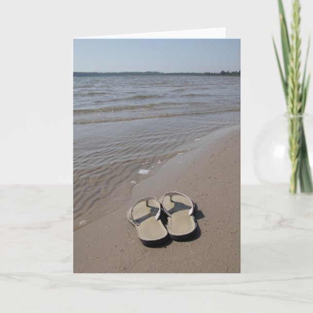 Carte Sandales sur la plage (Devant)
