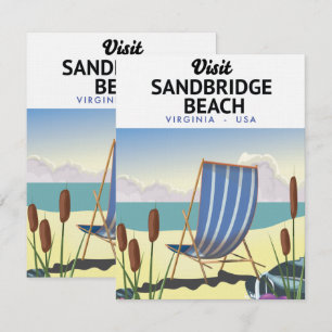 Carte Sandbridge Beach Virginia USA,