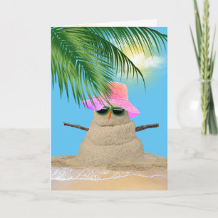 Carte Sandman Tropical Anniversaire Avec Palme
