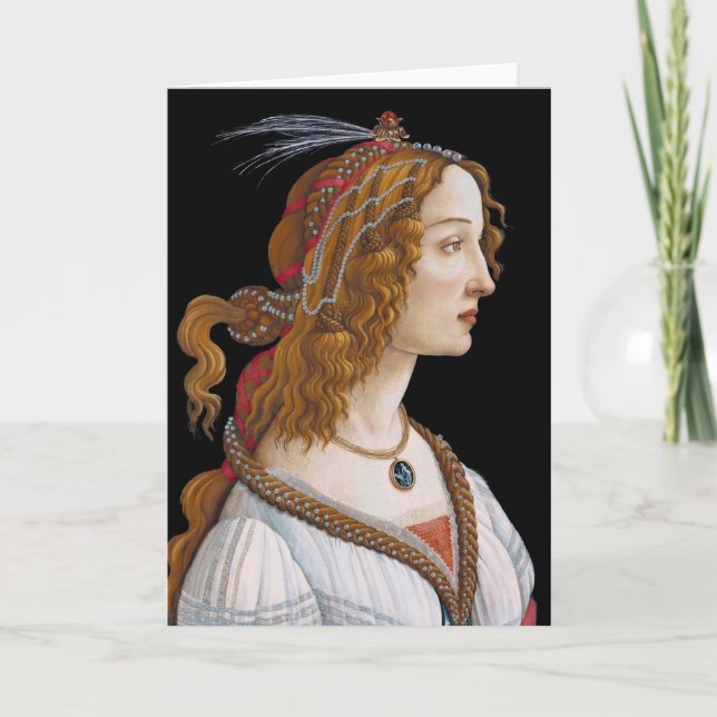 Carte Sandro Botticelli - Portrait de Simonetta Vespucci (Devant)