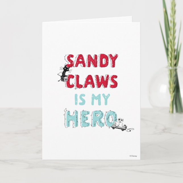 Carte Sandy Claws est mon héros (Devant)