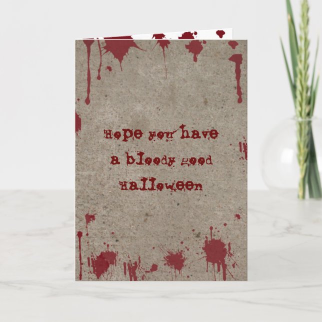 Carte sanglante de Halloween (Devant)